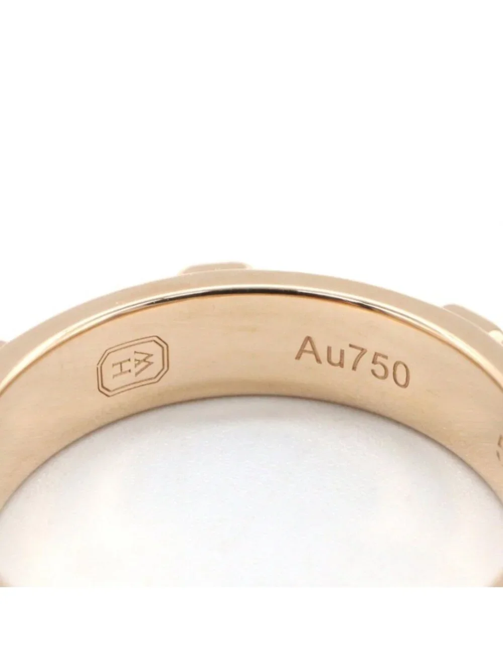 Harry Winston Ring HW Logo Band 18k Pink Gold Diamond